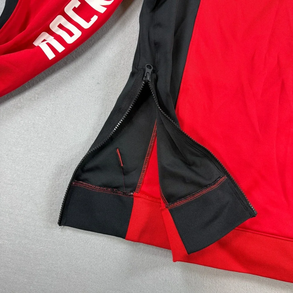 Nike Houston Rockets NBA Hoodie Mens Small Red Dri-Fit Zip Up Colorblock Jacket